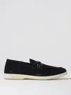 Ferragamo Hardware Embellished Round Toe Rubber Sole Loafers In Blue