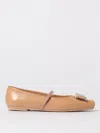 Ferragamo Woman Ballet Flats Camel Size 6 Lambskin In Black