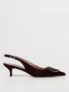Ferragamo Black Leather Sara 40 Pumps In Black