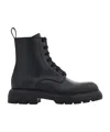 Ferragamo Short Boots With Lace On The Front In Black