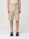 Ferragamo Pressed-crease Bermuda Shorts In Beige