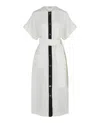 Ferragamo Short-sleeve Belted Maxi Dress