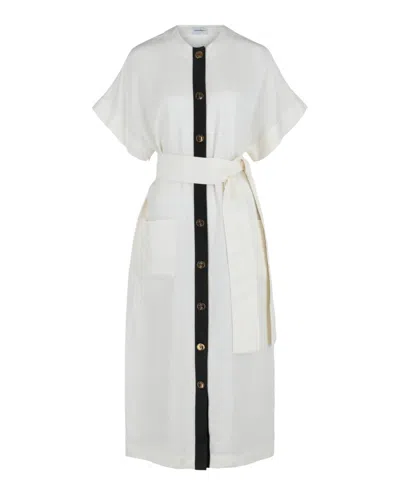FERRAGAMO FERRAGAMO SHORT-SLEEVE BELTED MAXI DRESS