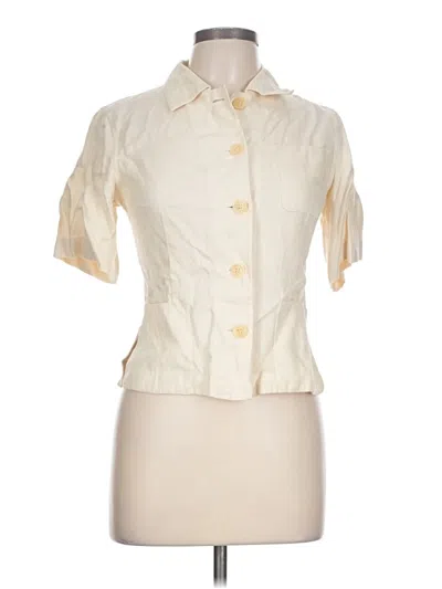 Pre-owned Ferragamo Short Sleeve Blouse In Ivory