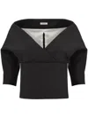 Ferragamo Short-sleeve Knitted Top In Black