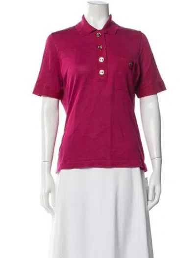 Pre-owned Ferragamo Short Sleeve Polo In Red
