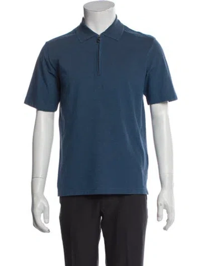 Pre-owned Ferragamo Short Sleeve Shirt In Blue
