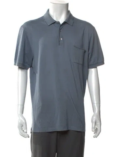Pre-owned Ferragamo Short Sleeve Shirt In Blue