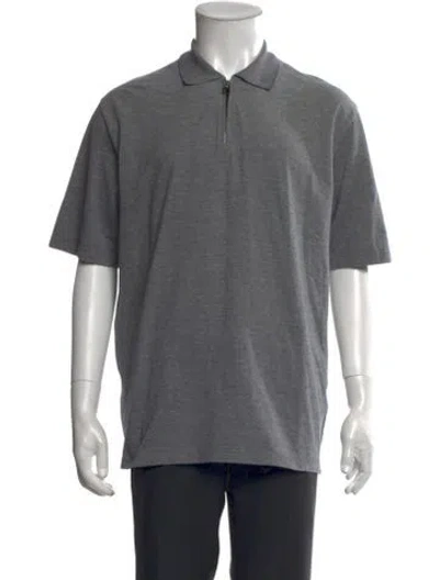 Pre-owned Ferragamo Short Sleeve Shirt In Gray