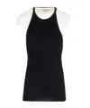 Ferragamo Colorblock Layered Cap-sleeve Midi Dress In Black