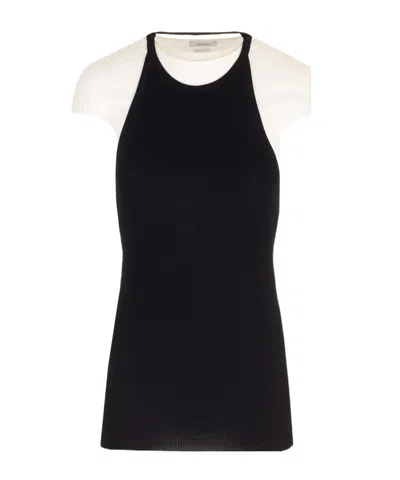 FERRAGAMO SHORT SLEEVE T-SHIRT WITH HANGING NECK