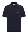 Ferragamo Short-sleeved Polo Shirt In Blue