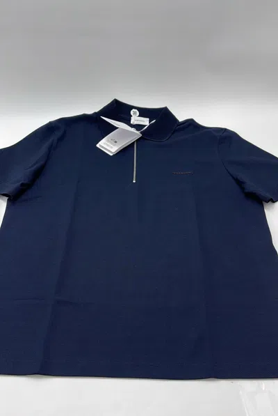 Ferragamo Short-sleeved Polo Shirt In Blue