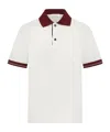 Ferragamo Color-block Short Sleeved Polo T-shirt In White