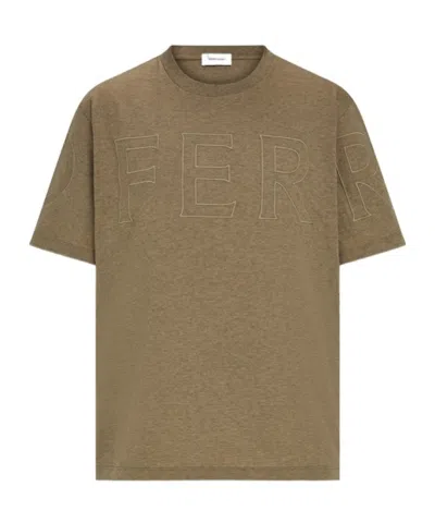 Ferragamo Short-sleeved T-shirt In Brown