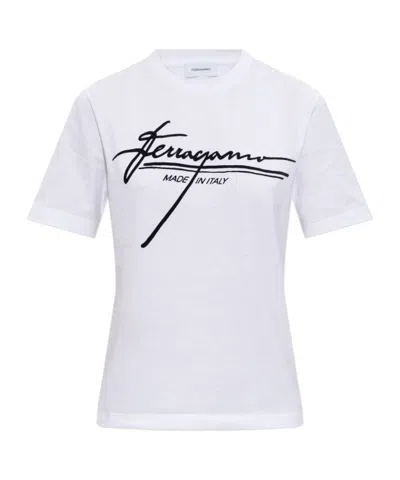 Ferragamo Short-sleeved T-shirt In White