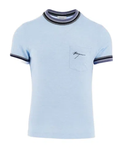 Ferragamo Short-sleeved T-shirt In Blue