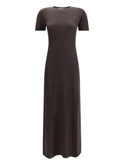 FERRAGAMO SHORT-SLEEVES MAXI DRESS