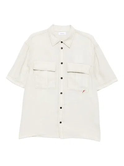 Ferragamo Short-sleeves Patch-pockets Shirt In White