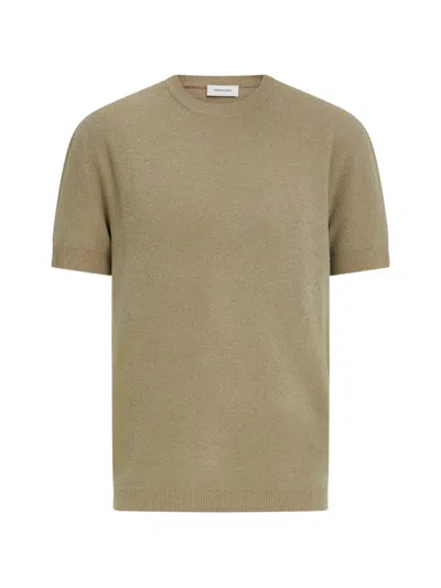 Ferragamo Short-sleeve Knitted Top In Neutral