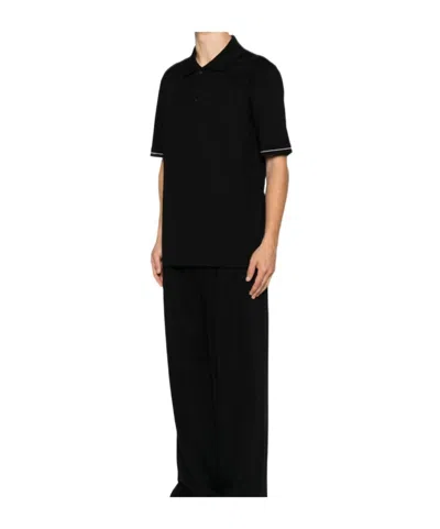 Ferragamo Short-sleeved Polo Shirt In Black