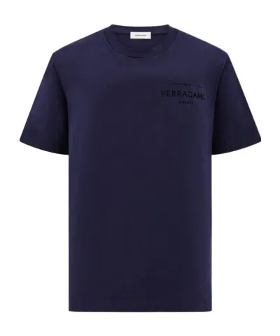 Ferragamo Short-sleeved T-shirt In Blue