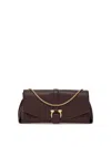 Ferragamo Shoulder Bag With Chain Strap And Gold-tone Hardware In Brown