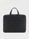 Ferragamo Men's Gancini Business Bag In Black
