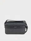Ferragamo Textured Finish Crossbody Bag With Adjustable Strap In Grey