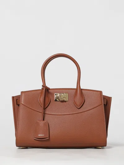 Ferragamo Shoulder Bag  Woman Color Beige In Brown