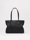 Ferragamo Folded Edge Grained Texture Shoulder Bag In Black