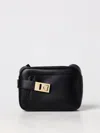 Ferragamo Black Leather Archive Crossbody Bag In Black