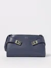 Ferragamo Mini Hug Logo-plaque Cross Body Bag In Blue