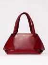 Ferragamo The Scarf Bag Bordeaux Shoulder Bag With Braided Handles And Folded Corners In Leather Woman In Burgundy