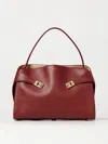 Ferragamo Hug Large Leather Shoulder Bag In Pink