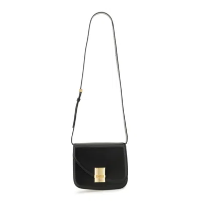 Ferragamo Shoulder Bag Flame In Black