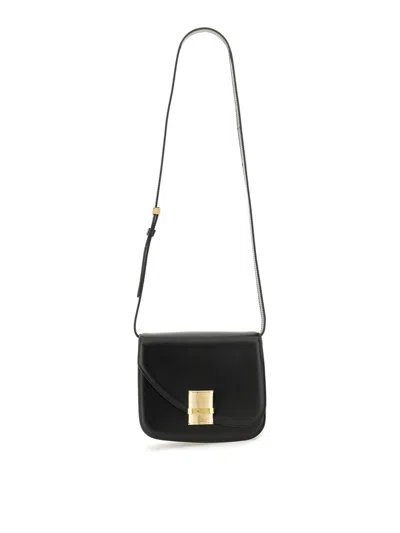 Ferragamo Shoulder Bag Flame In Black