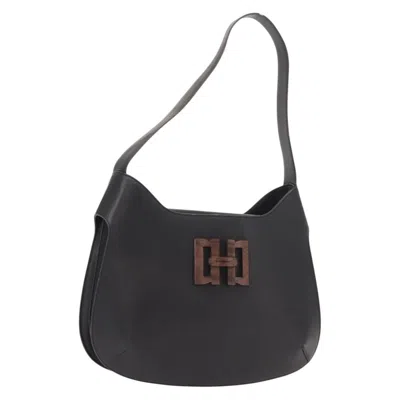 Pre-owned Ferragamo Shoulder Bag Leather Leather Shoulder Bag Bag () In Black