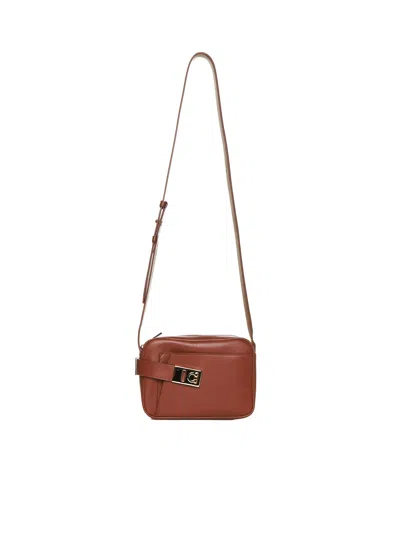 Ferragamo Logo Camera Cross-body Bag In New Cognac || New Cognac