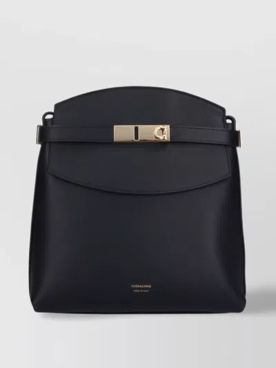 Ferragamo Shoulder Bag With Adjustable Strap And Gold-tone Hardware