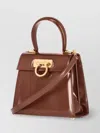 Ferragamo Shoulder Bag With Detachable Strap And Top Handle