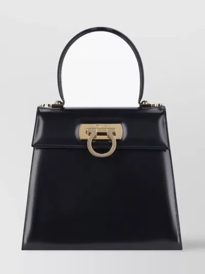 Ferragamo Shoulder Bag With Detachable Strap And Top Handle