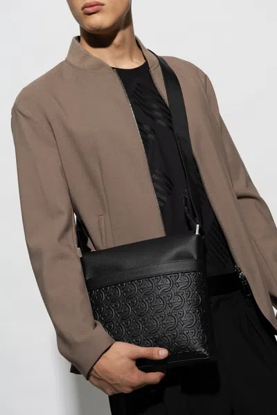 Ferragamo Gancini Pattern Leather Crossbody Bag In Multicolor