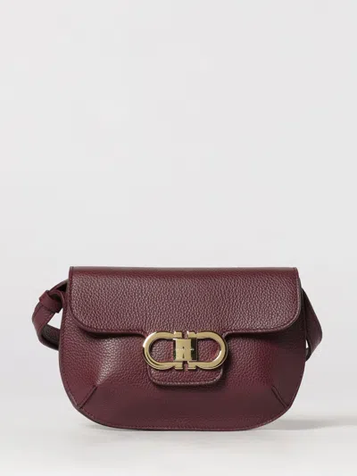 Ferragamo Shoulder Bag Woman In Burgundy
