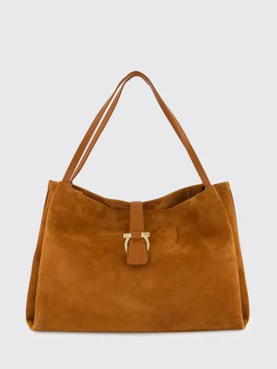 Ferragamo Shoulder Bag  Woman Color Beige In Brown