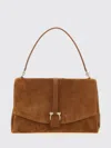 Ferragamo Suede With Gancini Hardware Shoulder Bag In Brown