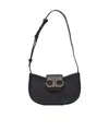 Ferragamo Gabry Black Calf Leather Shoulder Bag