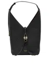 Ferragamo Textured Leather Hobo Shoulder Bag In Black
