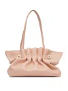 Ferragamo Small Gancio Piercing Soft Leather Shoulder Bag In Pink