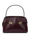Ferragamo Hug Soft Medium Shoulder Bag In Burgundy